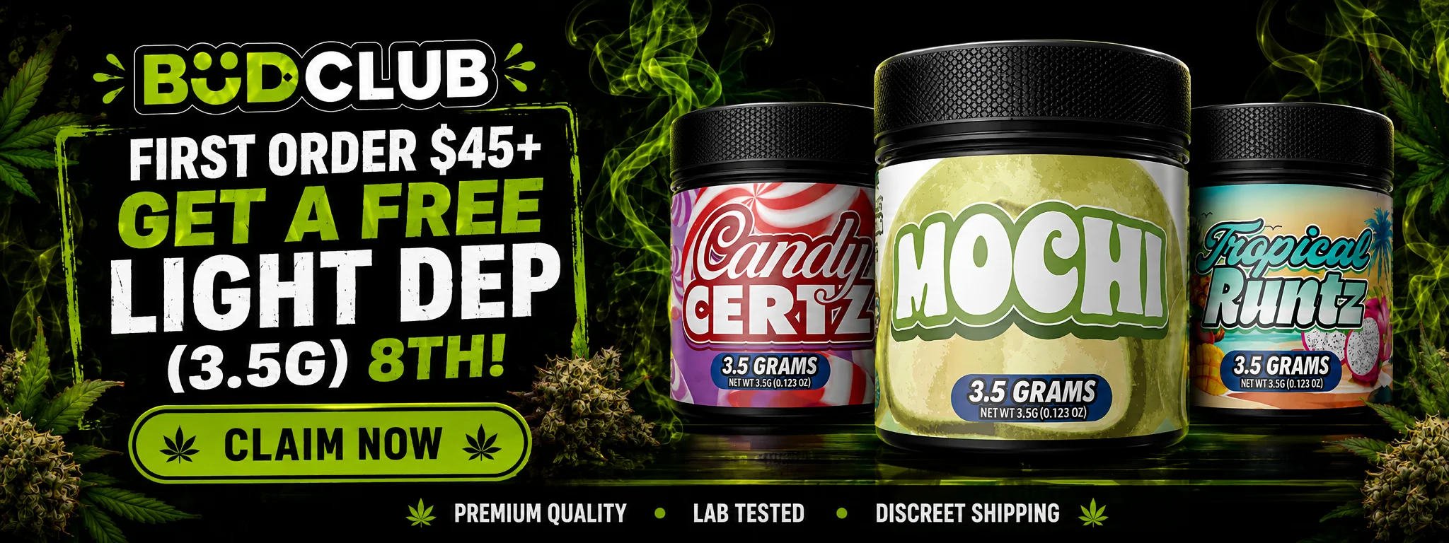 Free Light Dep 3.5g eighth promo